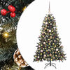 vidaXL K&uuml;nstlicher Weihnachtsbaum Gr&uuml;n 150 cm PVC, Plastik und Stahl