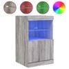 vidaXL Sideboard mit LED-Leuchten Grau Sonoma 41x37x67 cm