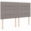 vidaXL Boxspringbett mit Matratze Taupe 180x200 cm Stoff