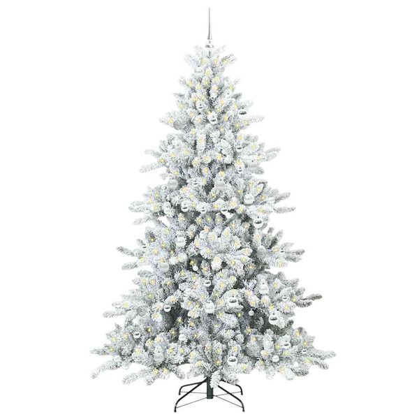 vidaXL Künstlicher klappbarer Weihnachtsbaum 210 cm PVC und Stahl