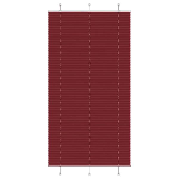 vidaXL Plissee Bordeauxrot 110x200 cm Stoffbreite 109,4 cm Polyester