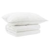 vidaXL Bettdecke und Kissen Set 2 stk. 135x200 cm Sommer 140 GSM Wolle