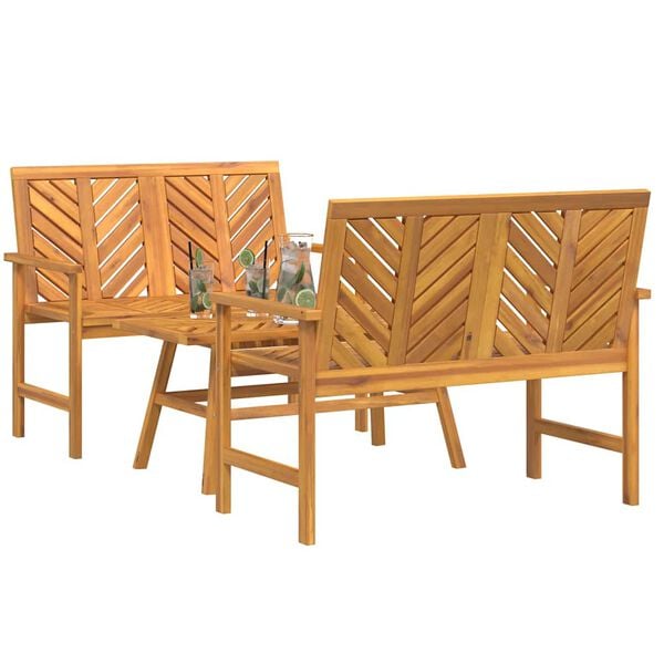 vidaXL Garten-Lounge-Set 3 pcs Braun Massivholz Akazie