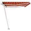 vidaXL Standmarkise Manuell Einziehbar 600x300 cm Orange Braun