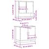 vidaXL 2-tlg. Badm&ouml;bel-Set R&auml;uchereiche Holzwerkstoff