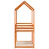 vidaXL Etagenbett mit Dach Wachsbraun 90x200 cm Massivholz Kiefer