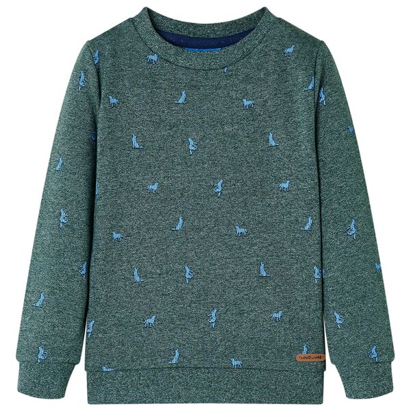 Kinder-Sweatshirt Dunkelgr&uuml;n Melange 128