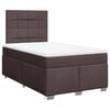 vidaXL Boxspringbett mit Matratze Dunkelbraun 120x190 cm Stoff