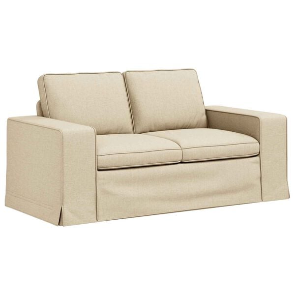 vidaXL Sofa Creme Gesamtabmessungen: 162 x 80 x 82 cm (B x T x H) Samt
