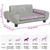 vidaXL Hundebett Hellgrau 70x45x33 cm Samt