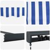 vidaXL Markise Einziehbar Blau und Wei&szlig; 4x3 m Stoff und Aluminium