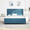 vidaXL Boxspringbett mit Matratze Dunkelblau 180 x 200 cm Stoff