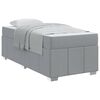 vidaXL Bettrahmen mit Matratze Hellgrau 100 x 200 cm Stoff