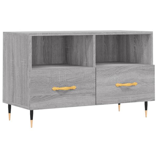 vidaXL TV-Schrank Grau Sonoma 80x36x50 cm Holzwerkstoff