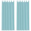 vidaXL Voile Vorh&auml;nge mit Schlaufen 2 Stk. T&uuml;rkis 140x260 cm