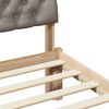 vidaXL Bettgestell Braun und Taupe 90 x 190 cm Massivholz Kiefer