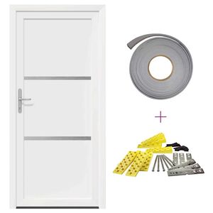 vidaXL Vordert&uuml;r Wei&szlig; 88 x 200 cm PVC