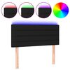 vidaXL LED Kopfteil Schwarz 90x5x78/88 cm Stoff