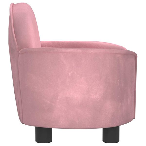 vidaXL Hundebett Rosa 66x40x45 cm Samt