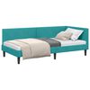 vidaXL Eckbettgestell T&uuml;rkis 80 x 200 cm Samt