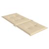 vidaXL Gartenstuhlauflagen für Hochlehner 2Stk. Beige 120x50x3cm Stoff