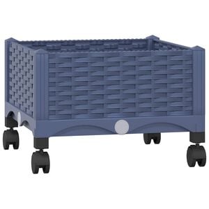 vidaXL Gartenpflanzer mit R&auml;dern Blaugrau 40 x 40 x 33 cm PP