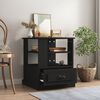 vidaXL Beistelltisch Schwarz 50x50x60 cm Holzwerkstoff