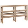 vidaXL Kopfteil mit Ablagen 120 cm Massivholz Kiefer