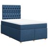vidaXL Boxspringbett mit Matratze Blau 120x200 cm Stoff