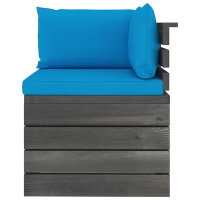vidaXL Garten-Palettensofa 4-Sitzer mit Kissen Kiefer Massivholz