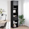 vidaXL Highboard Schwarz Eichen-Optik 50 x 42,5 x 225 cm Holzwerkstoff