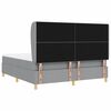 vidaXL Boxspringbett mit Matratze Hellgrau 200 x 180 cm Stoff