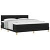 vidaXL Boxspringbett mit Matratze Schwarz 180 x 200 cm Stoff