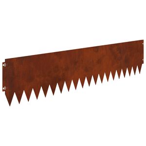 vidaXL Rasenkante 20 stk. 103 x 25 cm Stahl Rostoptik