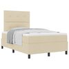 vidaXL Boxspringbett mit Kopfteil Creme 120 x 190 cm Stoff