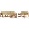 vidaXL Outdoor-Sofagarnitur mit Kissen 6 pcs Natur und Beige