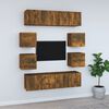 vidaXL 8-tlg. TV-Schrank-Set R&auml;uchereiche Holzwerkstoff
