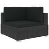 vidaXL 8-tlg. Garten-Lounge-Set mit Auflagen Poly Rattan Schwarz