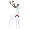 vidaXL 3D Weihnachtsrentier LOVIISA 140 LEDs Kaltwei&szlig; 70 x 26 x 128 cm