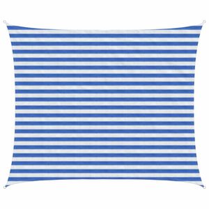 vidaXL Sonnensegel 2,5 x 3 m HDPE Rechteckig Blau und Wei&szlig;