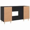 vidaXL Schreibtisch mit Regal Schwarz Eichen-Optik 140 x 50 x 75 cm
