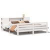 vidaXL Massivholzbett ohne Matratze Wei&szlig; 200x200 cm Kiefernholz