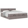 vidaXL Ottoman-Bett mit Matratzen Taupe 160x200 cm Stoff