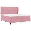 vidaXL Boxspringbett mit Matratze Rosa 200 x 180 cm Polyester
