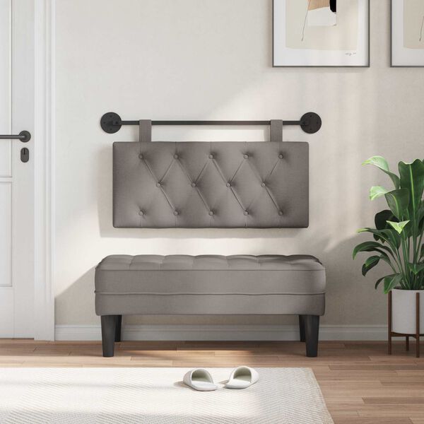 vidaXL H&auml;ngevorderseite Wandmontiert Taupe 100 x 55 x 7 cm Stoff