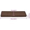 vidaXL Stufenmatten 30 Stk. 65x21x4 cm Kaffeebraun Rechteckiger Rand