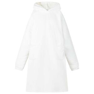 vidaXL Decken-Hoodie Wei&szlig; M Fleece und Flanell