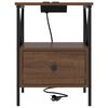 vidaXL Nachttisch Braun Eichen-Optik 41,5 x 40,5 x 55 cm Holzwerkstoff