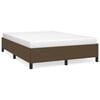 vidaXL Bettgestell ohne Matratze Dunkelbraun 140x190 cm Stoff