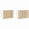 vidaXL H&auml;ngeschrank 2 pcs Sonoma-Eiche und Wei&szlig; 60 x 31 x 40 cm